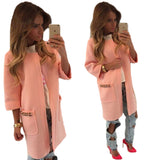 Classy 3/4 Sleeve Casual Style Coat