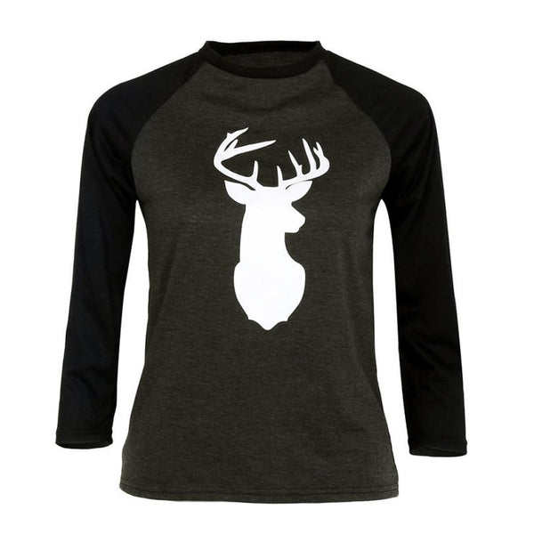 Deer Print Long Sleeve Shirt